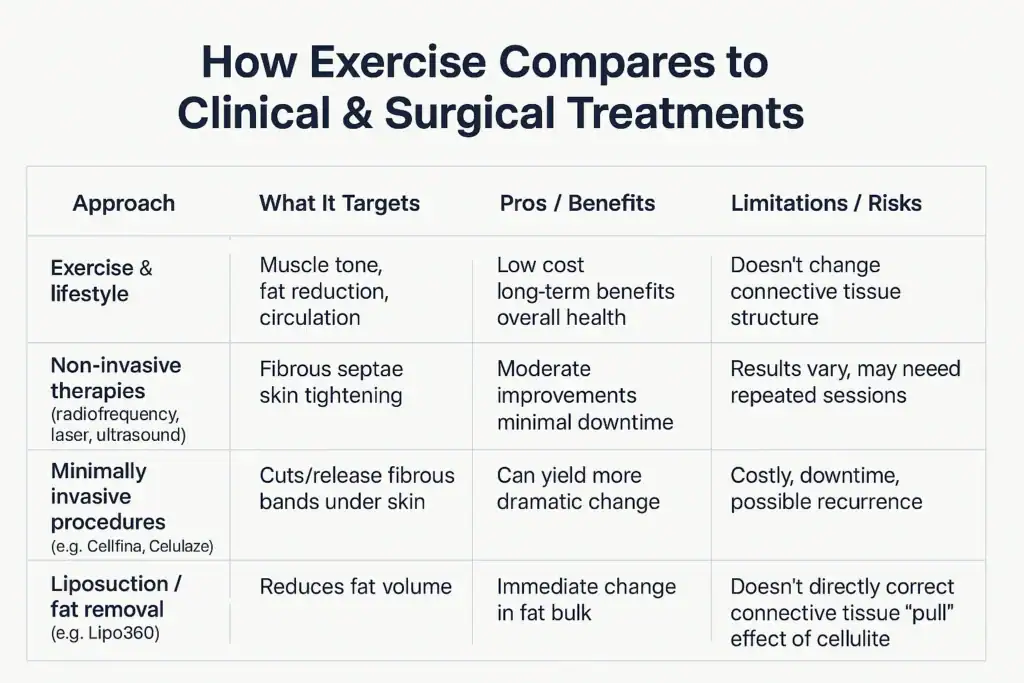 Sculpting Your Bum: Can Toning Exercises Really Reduce Cellulite? 2 How exercise compares to treatments from Lipo 360 Northampton